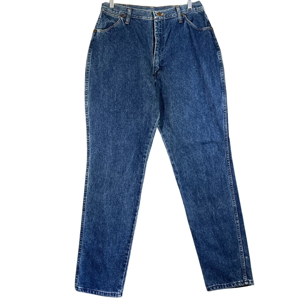 VINTAGE Wrangler Jeans Womens 15/16 x 32 Blue High Rise Western Mom Y2K 90's USA
